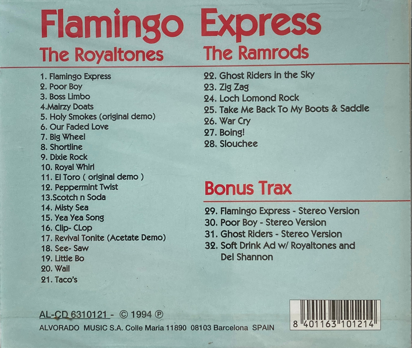 CD - Royaltones - Flamingo Express