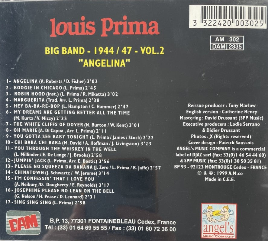 CD - Louis Prima - Angelina