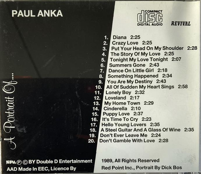 CD - Paul Anka - A Portrait Of ...