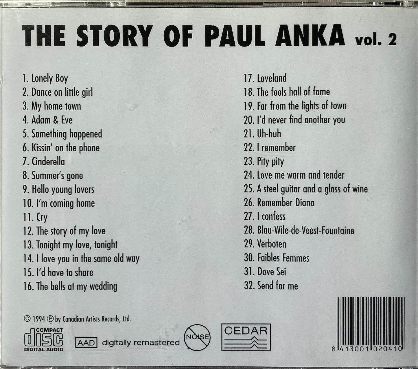 CD - Paul Anka - The Story of Paul Anka Vol.2