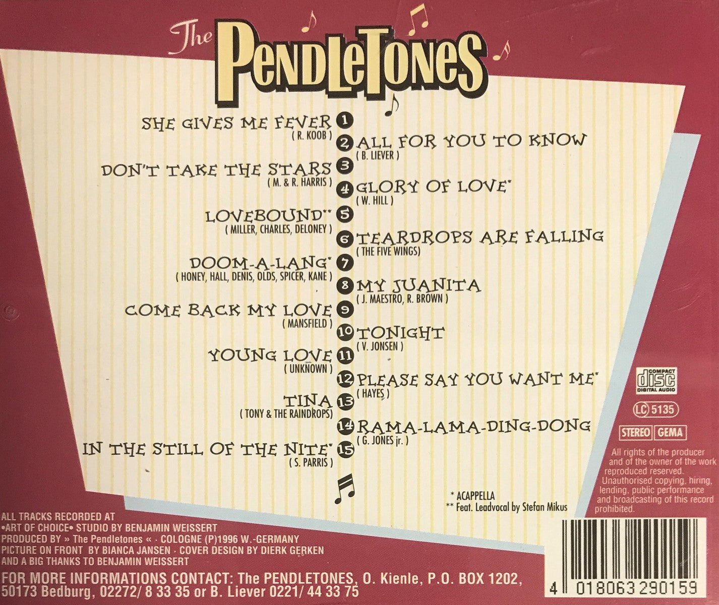 CD - Pendletones - She Gives Me Fever