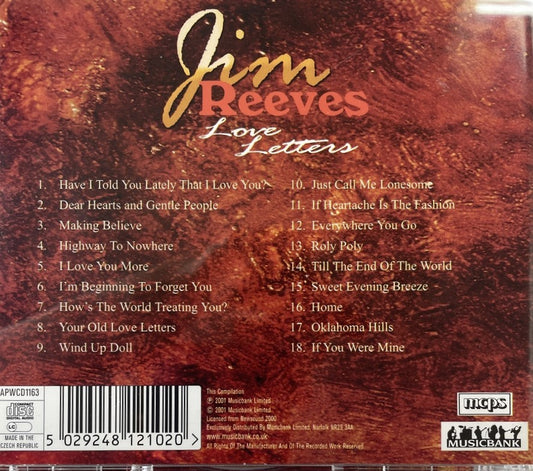 CD - Jim Reeves - Love Letters