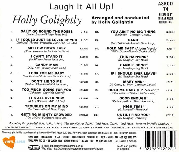 CD - Holly Golightly - Laugh It All Up!
