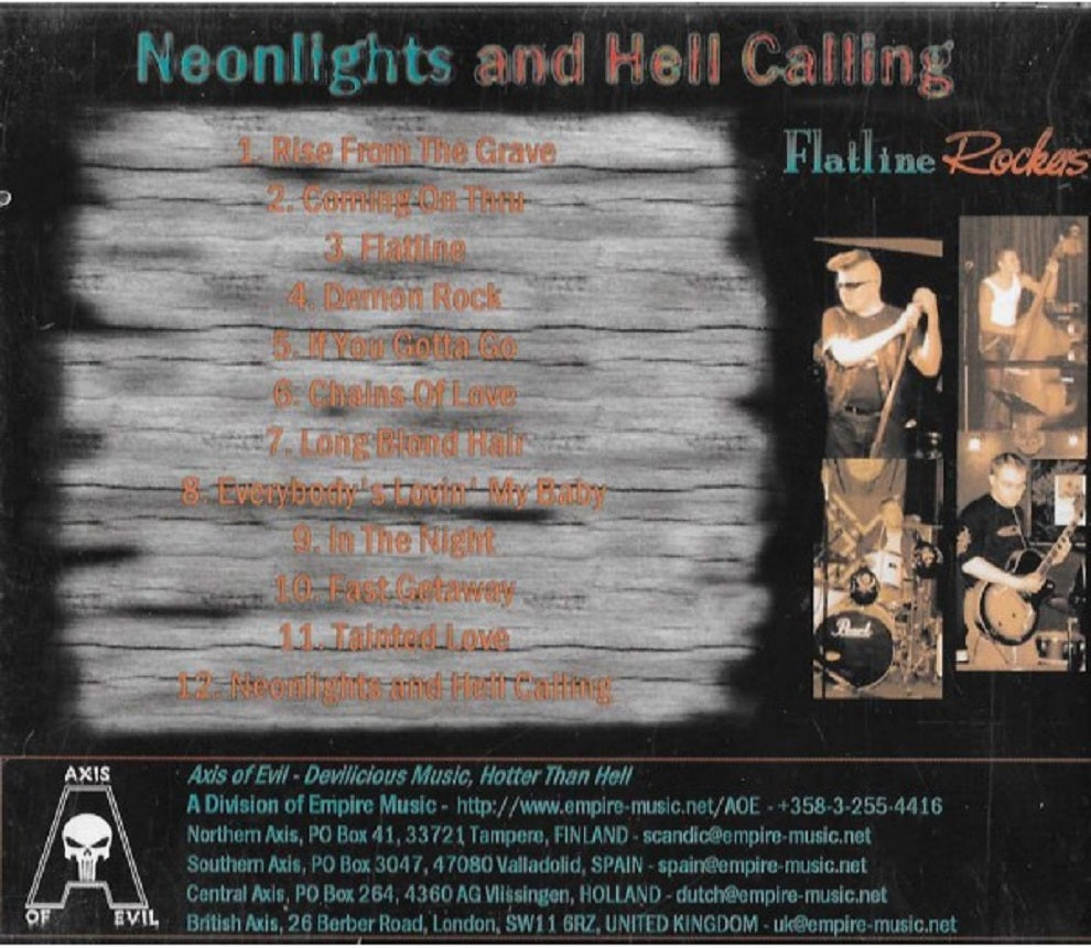 CD - Flatline Rockers - Neonlights And Hell Calling