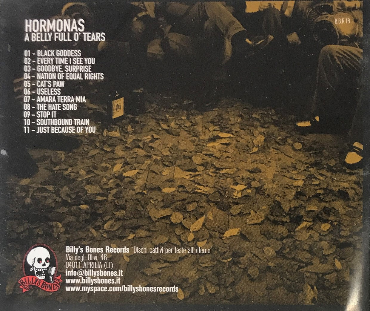 CD - Hormonas - A Belly Full O' Tears