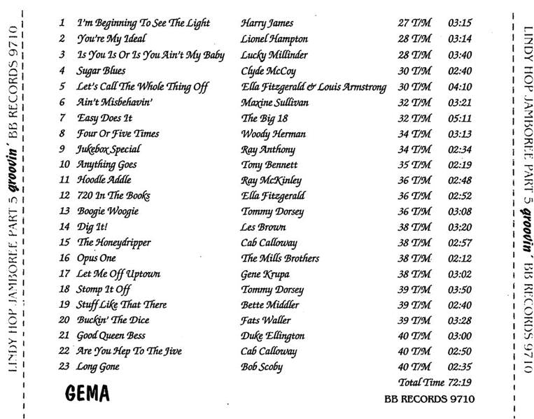 CD - VA - Lindy Hop Jamboree Vol. 5 - Groovin