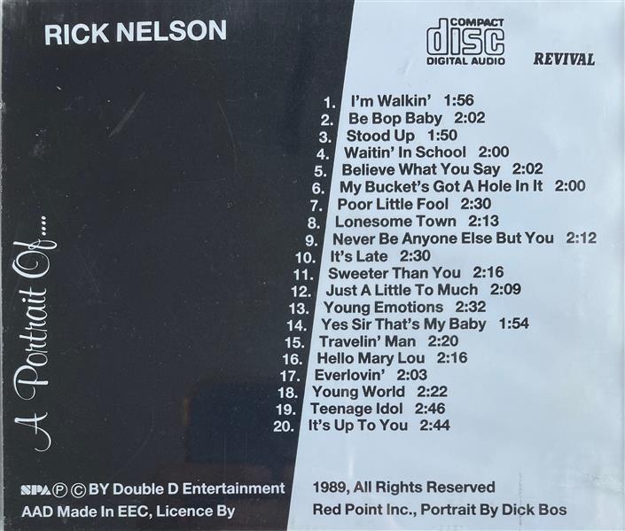 CD - Rick Nelson - A Portrait Of...