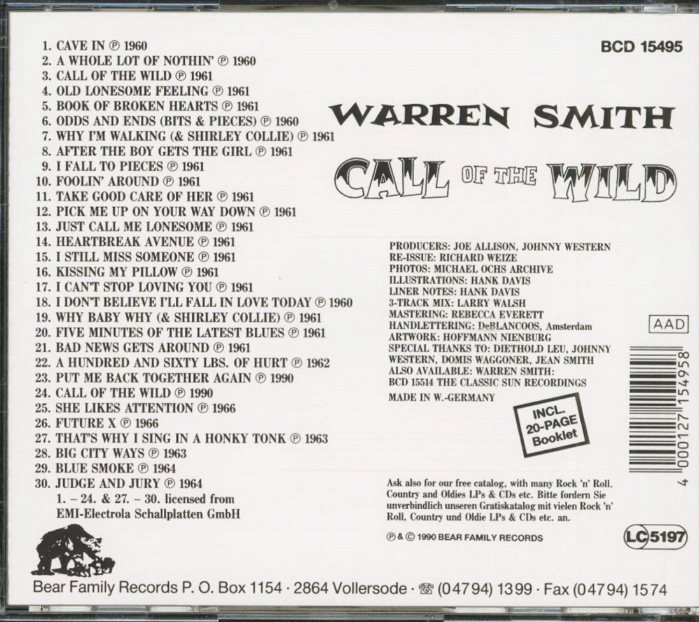 CD - Warren Smith - Call Of The Wild