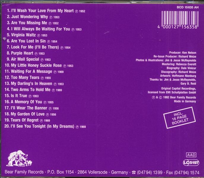 CD - Jim & Jesse - 1952-1955