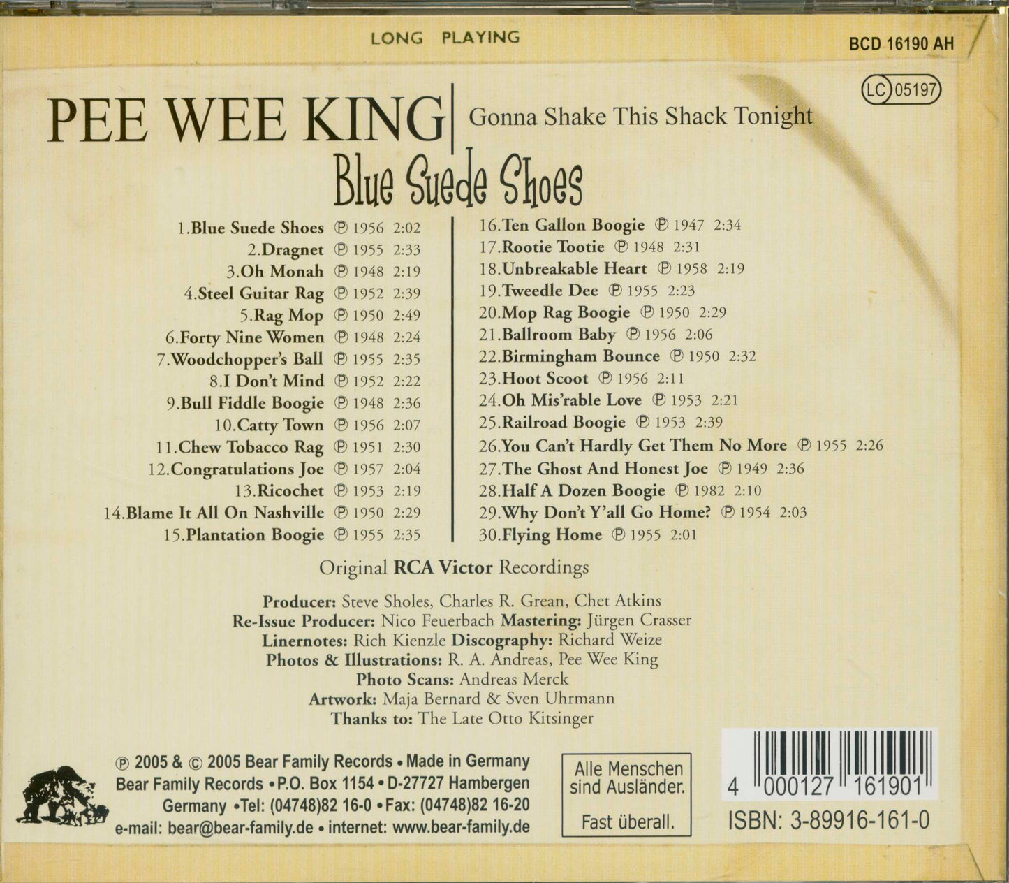 CD - Pee Wee King - Blue Suede Shoes