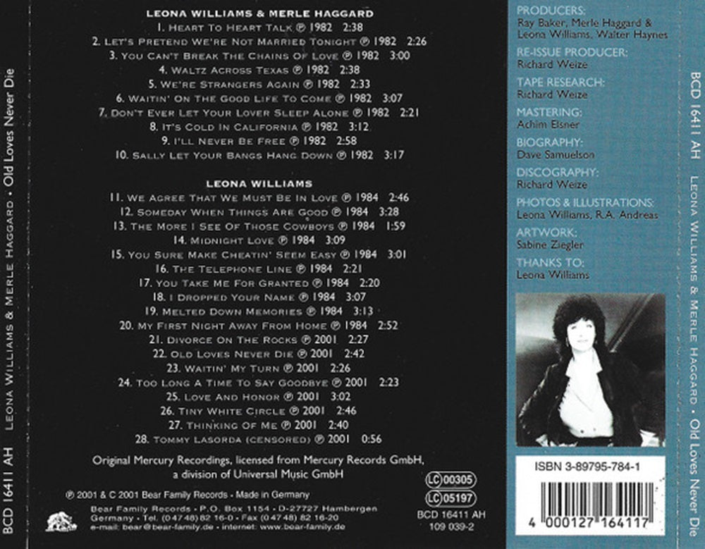 CD - Merle Haggard & Leona William - Old Loves Never Die