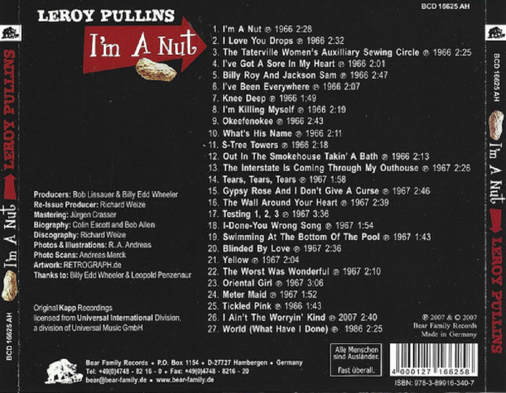 CD - Leroy Pullens - I'm A Nut