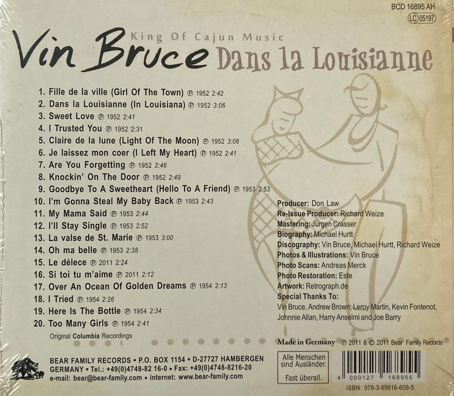 CD - Vin Bruce - Dans la Louisianne King of Cajun Music