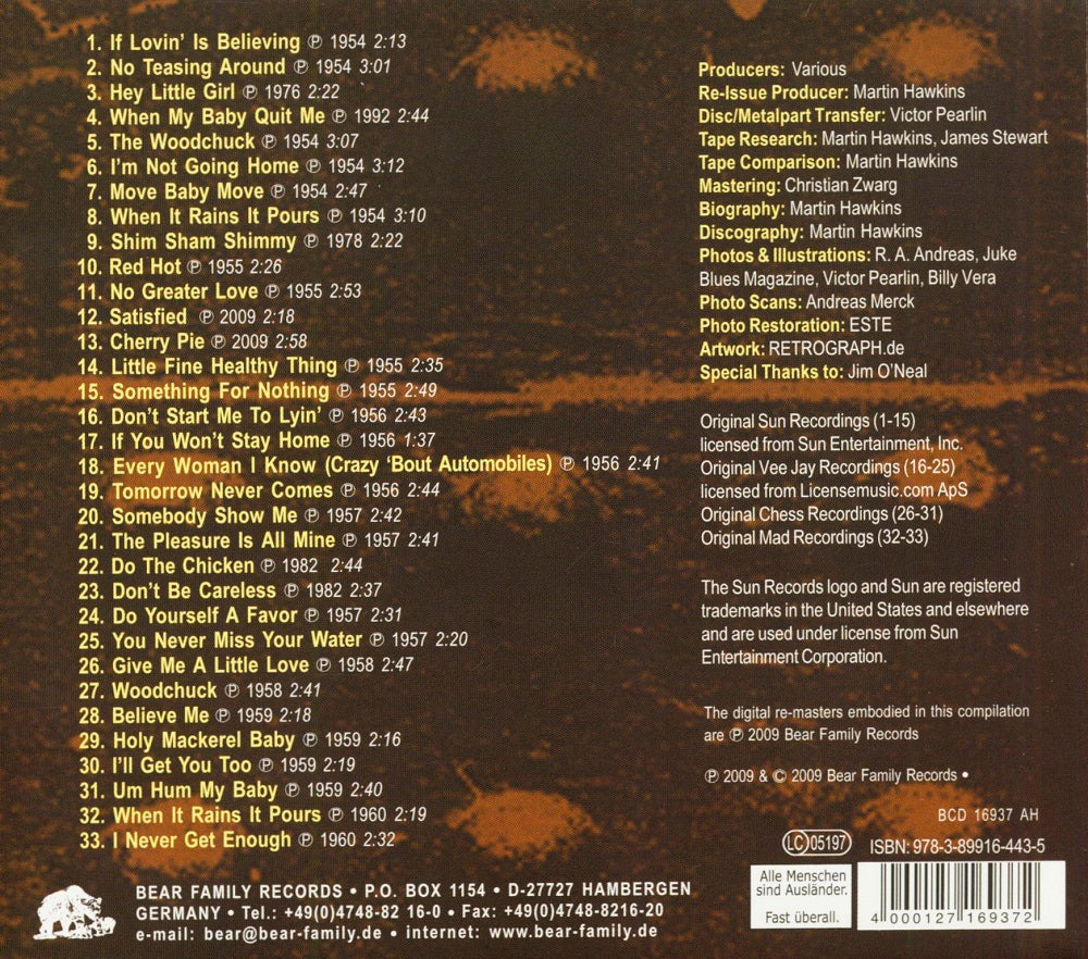 CD - Billy The Kid Emmerson - The Sun Years, Plus