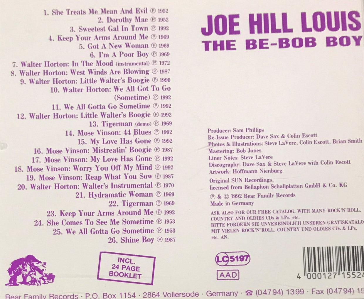 CD - Joe Hill Louis - Be-Bop Boy