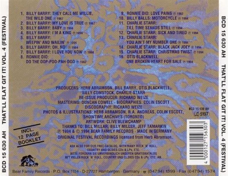 CD - VA - That'll Flat Git It! Vol. 4 - Festival