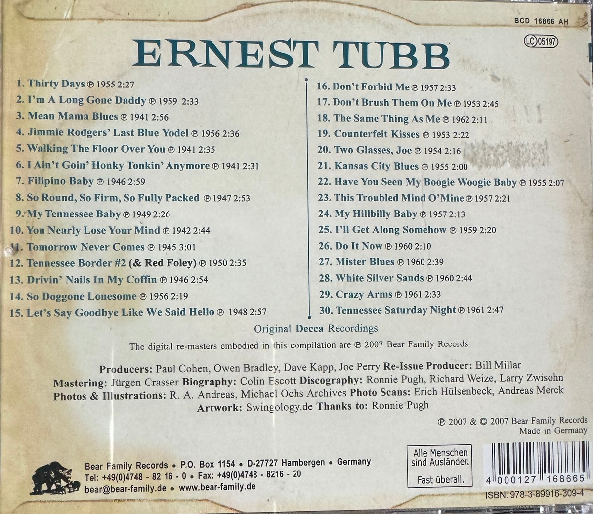 CD - Ernest Tubb - Gonna Shake This Snack Tonight