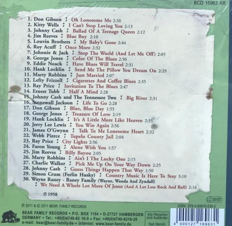 CD - VA - Country & Western Hit Parade 1958