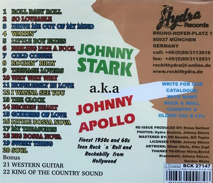 CD - Johnny Stark aka Johnny Apollo - Rockin' Billy