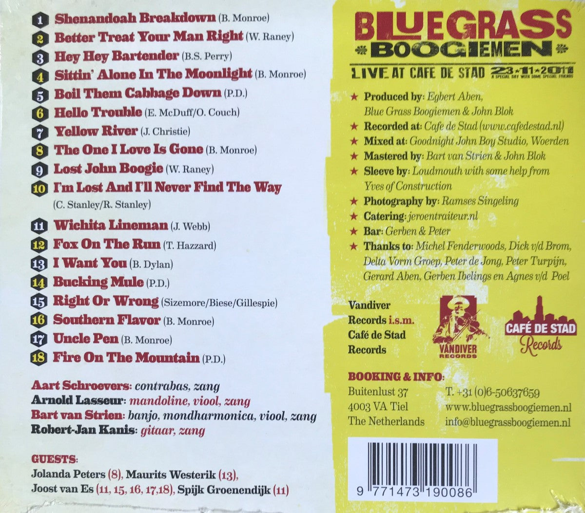 CD - Blue Grass Boogiemen - Live at Cafe de Stad