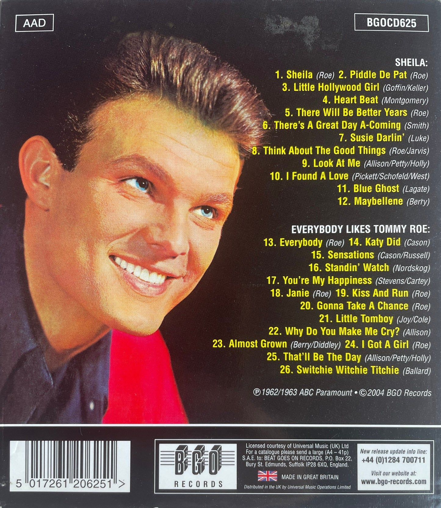 CD - Tommy Roe - Sheila Everybody Likes