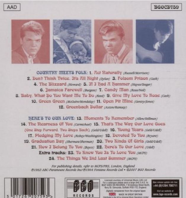 CD - Brian Hyland - Country Meets Folk/Here's To Our Love