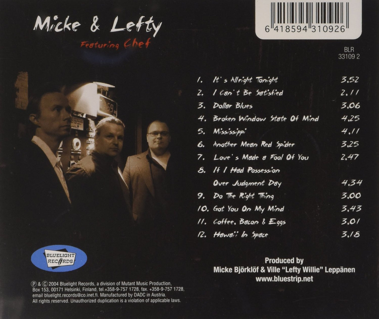 CD - Micke & Lefty - Big Bag