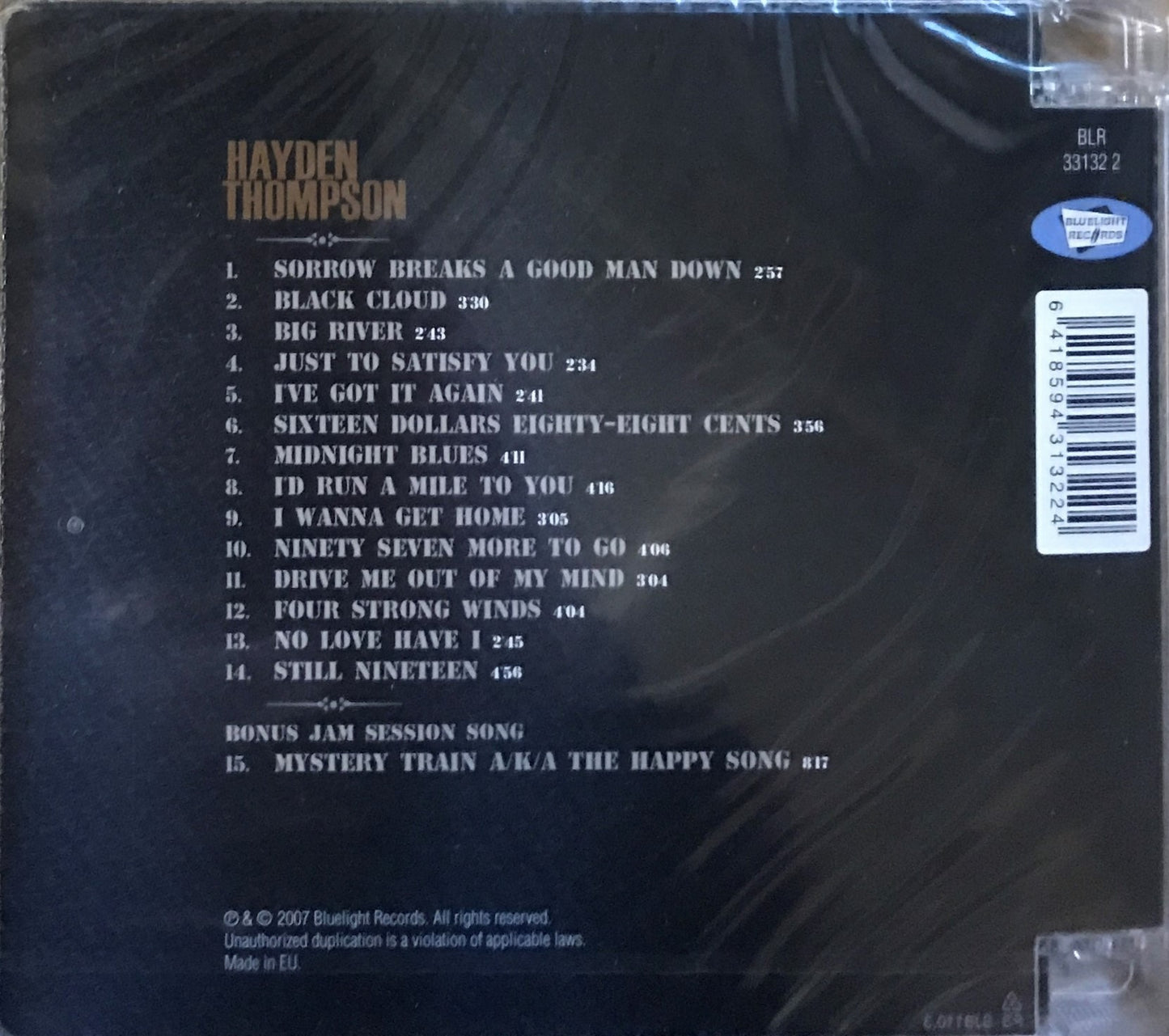 CD - Hayden Thompson - Hayden Thompson