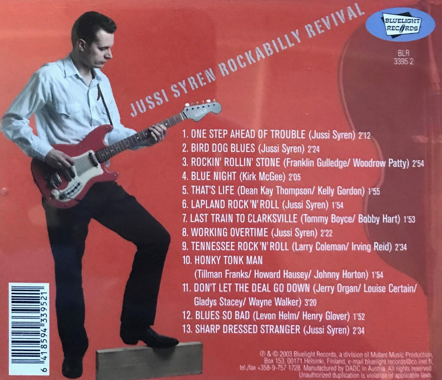 CD - Jussi Rockabilly Revival Syren - One Step Ahead Of Trouble