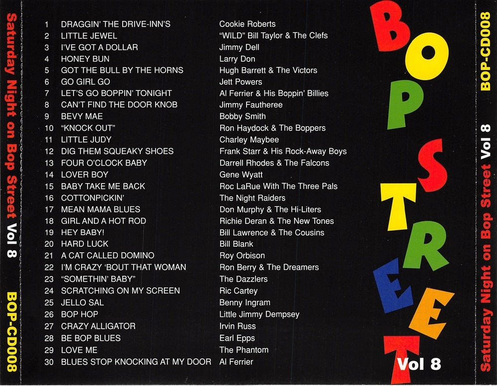 CD - VA - Saturday Night On Bop Street Vol. 8