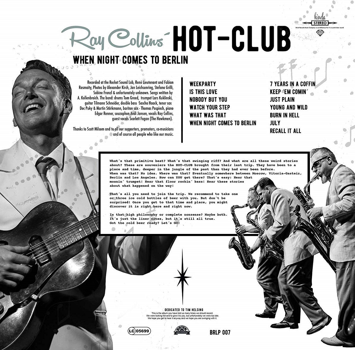 CD - Ray Collins Hot Club - When Night Comes To Berlin