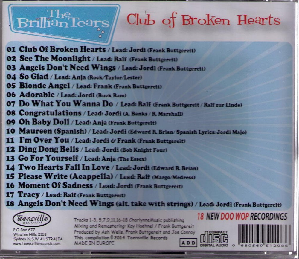 CD - BrillianTears - Club Of Broken Hearts