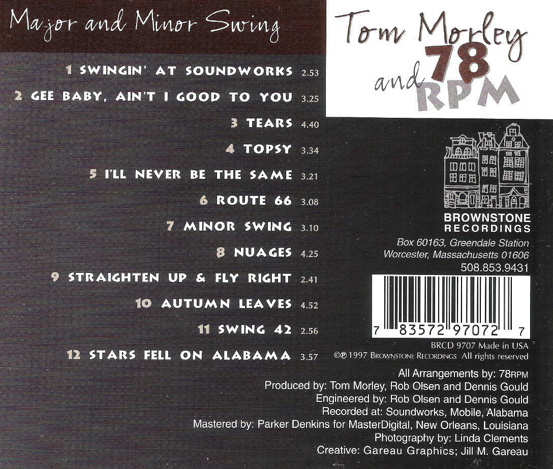 CD - Tom Morley And 78 RPM - Major & Minor Swing