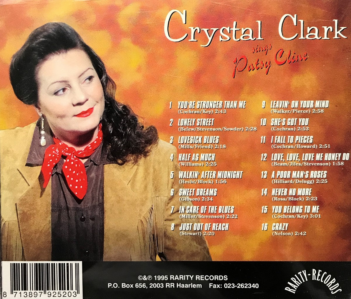 CD - Crystal Clark - Sings Patsy Cline