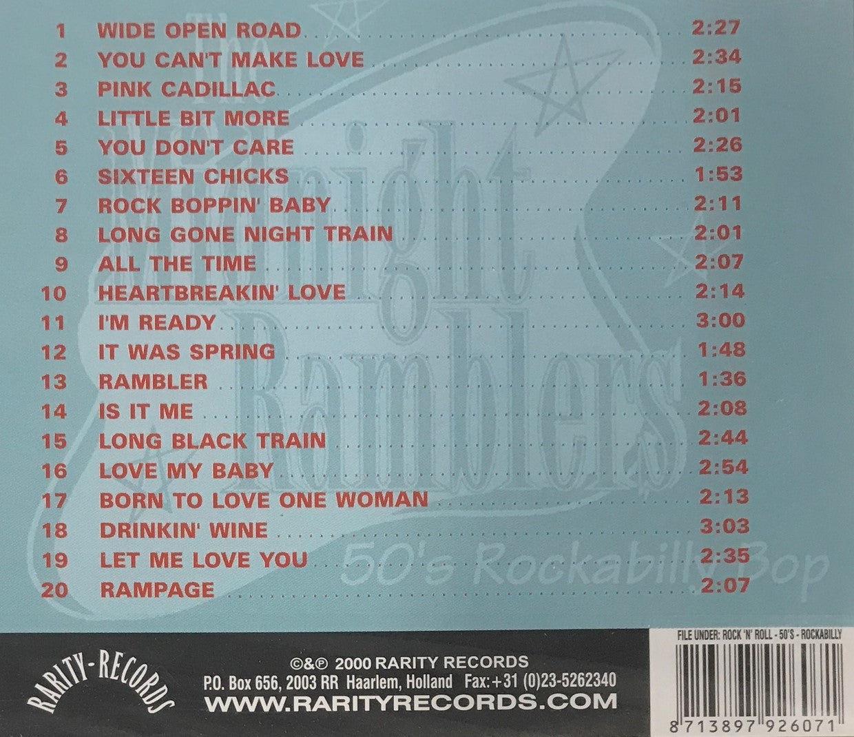 CD - Midnight Ramblers - Ramblin' At Midnight