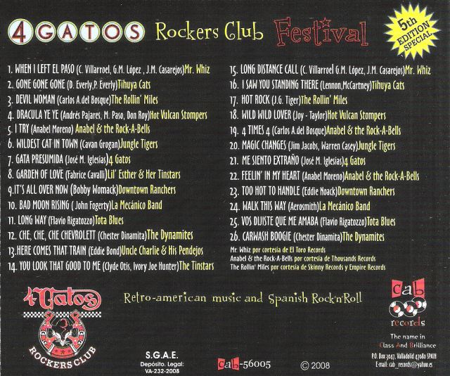 CD - VA - 4 Gatos Rockers Club Festival