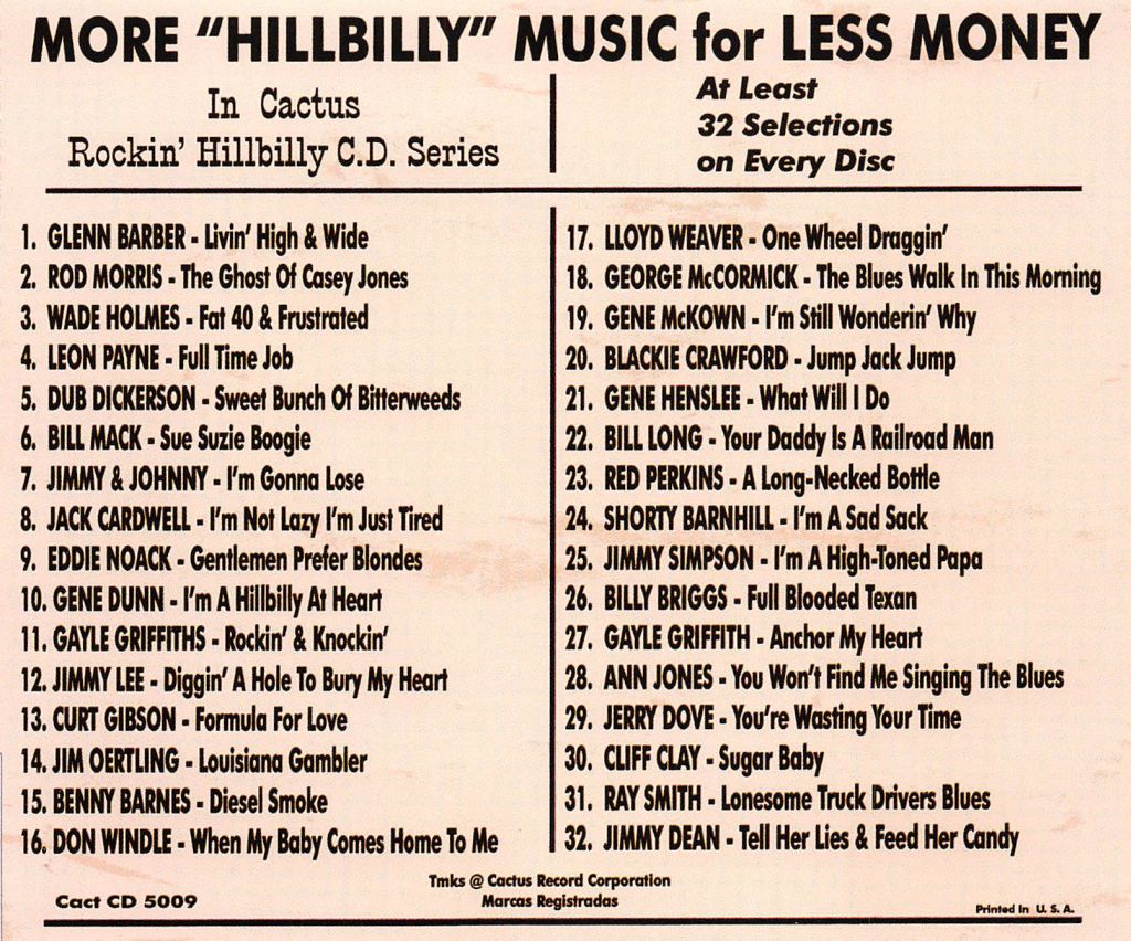 CD - VA - Rockin Hillbilly Vol. 10