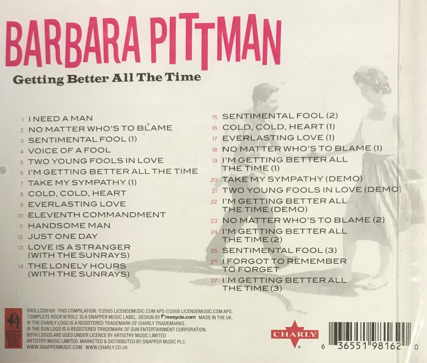 CD - Barbara Pittman - Getting Better All The Time