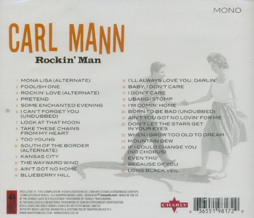 CD - Carl Mann - Rockin' Man