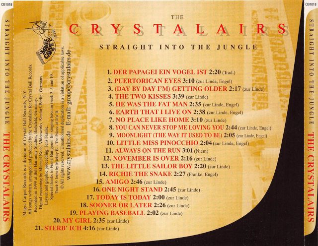 CD - Crystalairs - Straight Into The Jungle