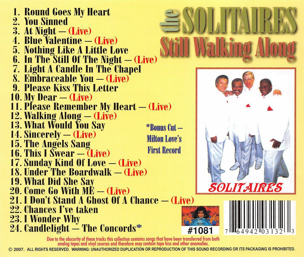 CD - Solitaires - Still Walking Along