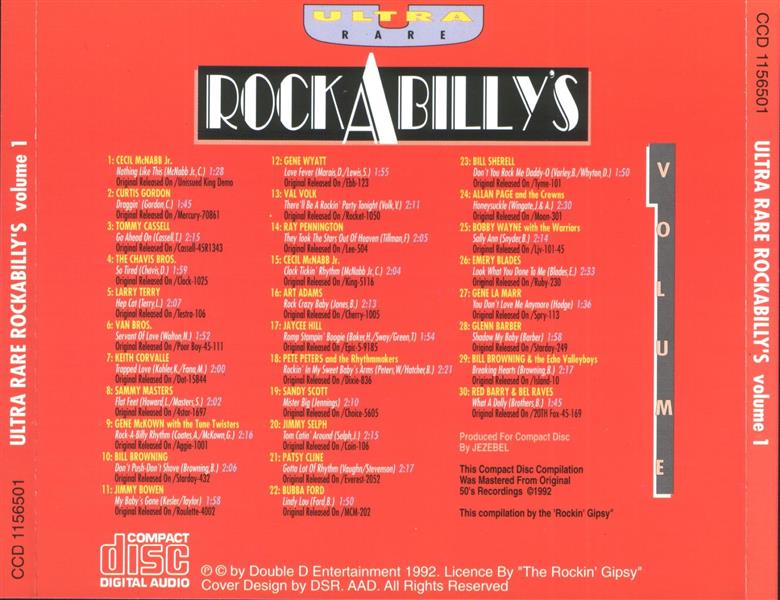 CD - VA - Ultra Rare Rockabillies Vol. 1