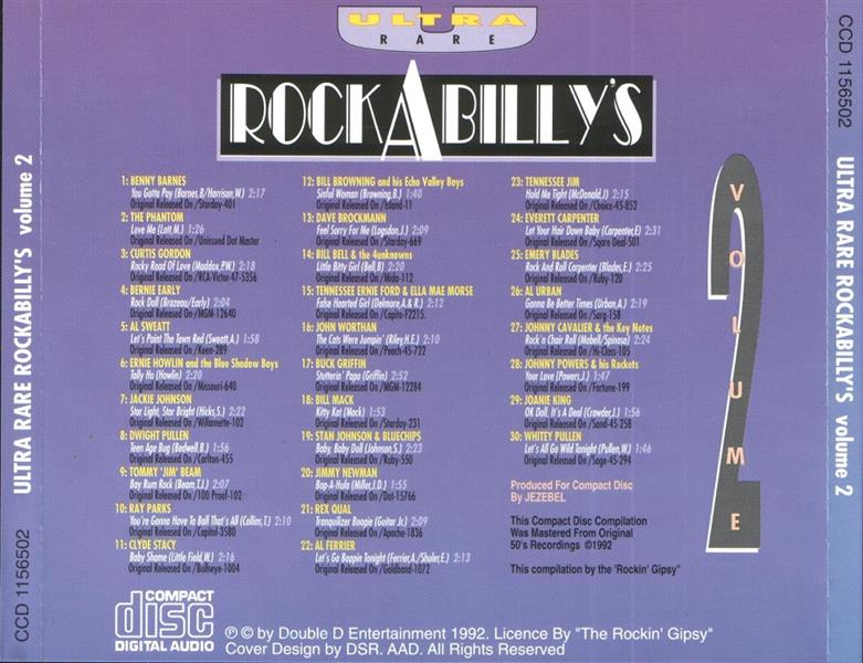 CD - VA - Ultra Rare Rockabillies Vol. 2
