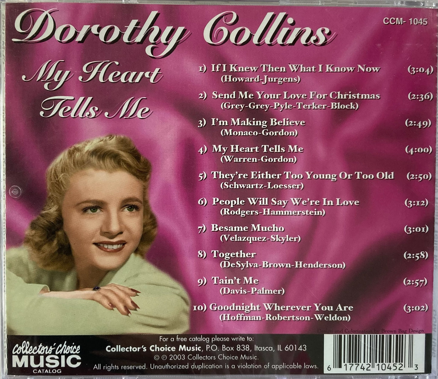 CD - Dorothy Collins - My Heart Tells Me