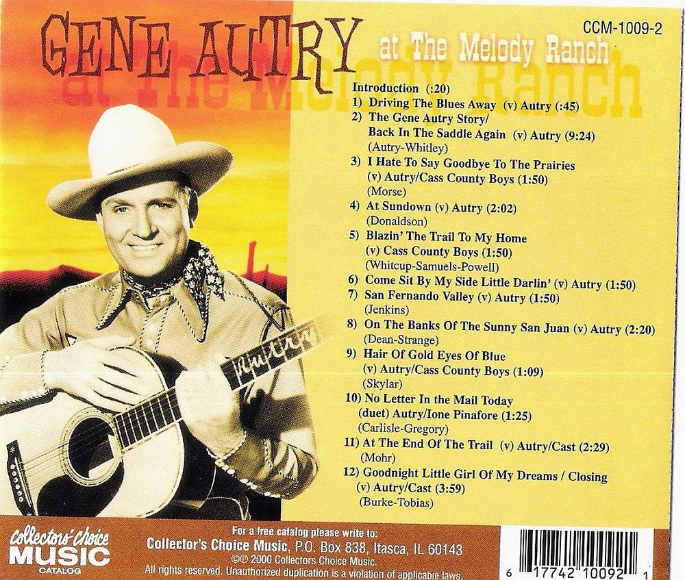 CD - Gene Autry - At The Melody Ranch