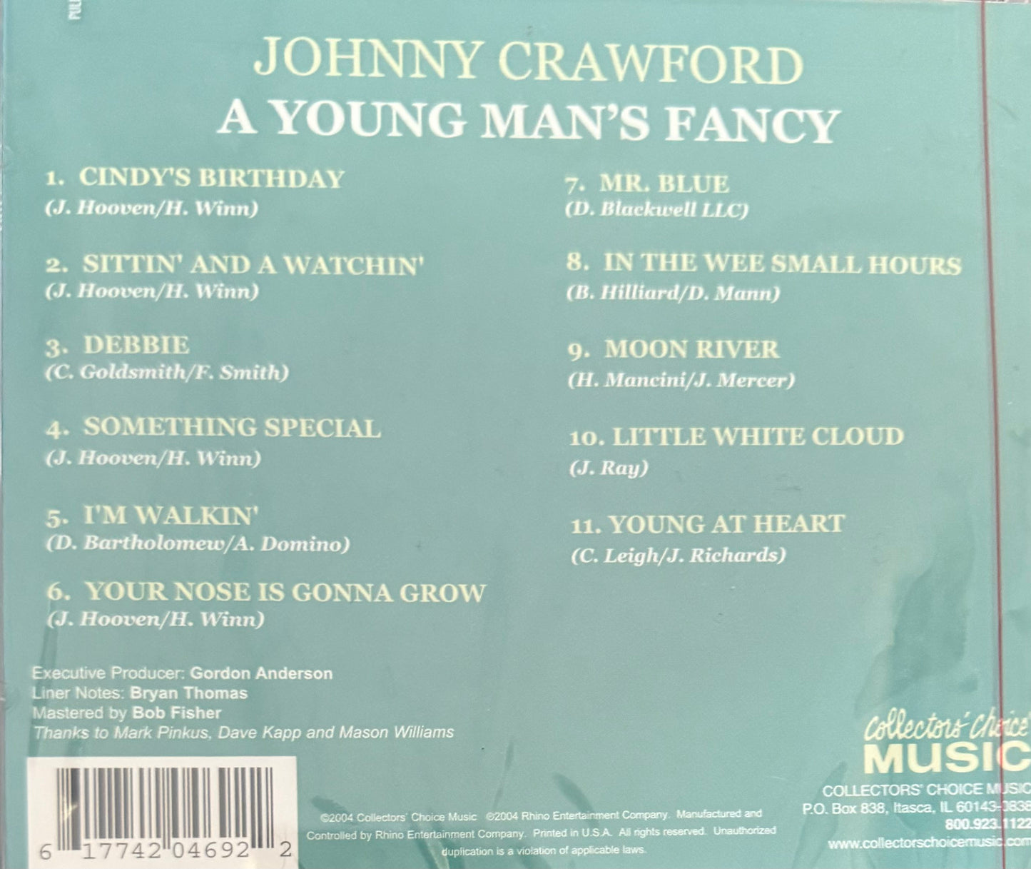 CD - Johnny Crawford - A Young Man's Fancy