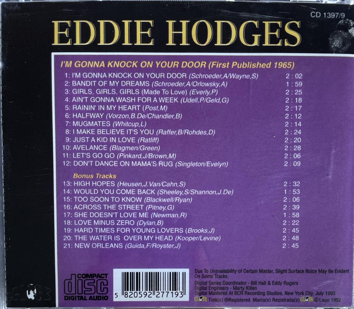 CD - Eddie Hodges - I'm Gonna Knock On Your Door - Collectors Gold Vol. 12