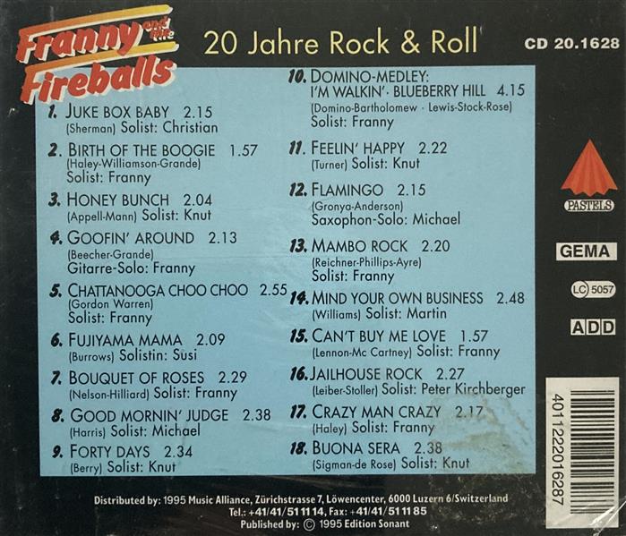 CD - Franny And The Fireballs - 20 Jahre Rock'n'Roll Fellin' Happy