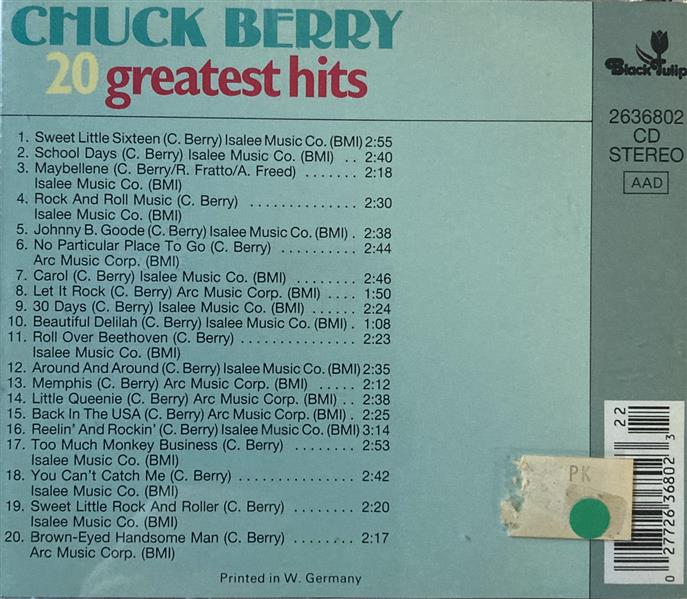 CD - Chuck Berry - 20 Greatest Hits