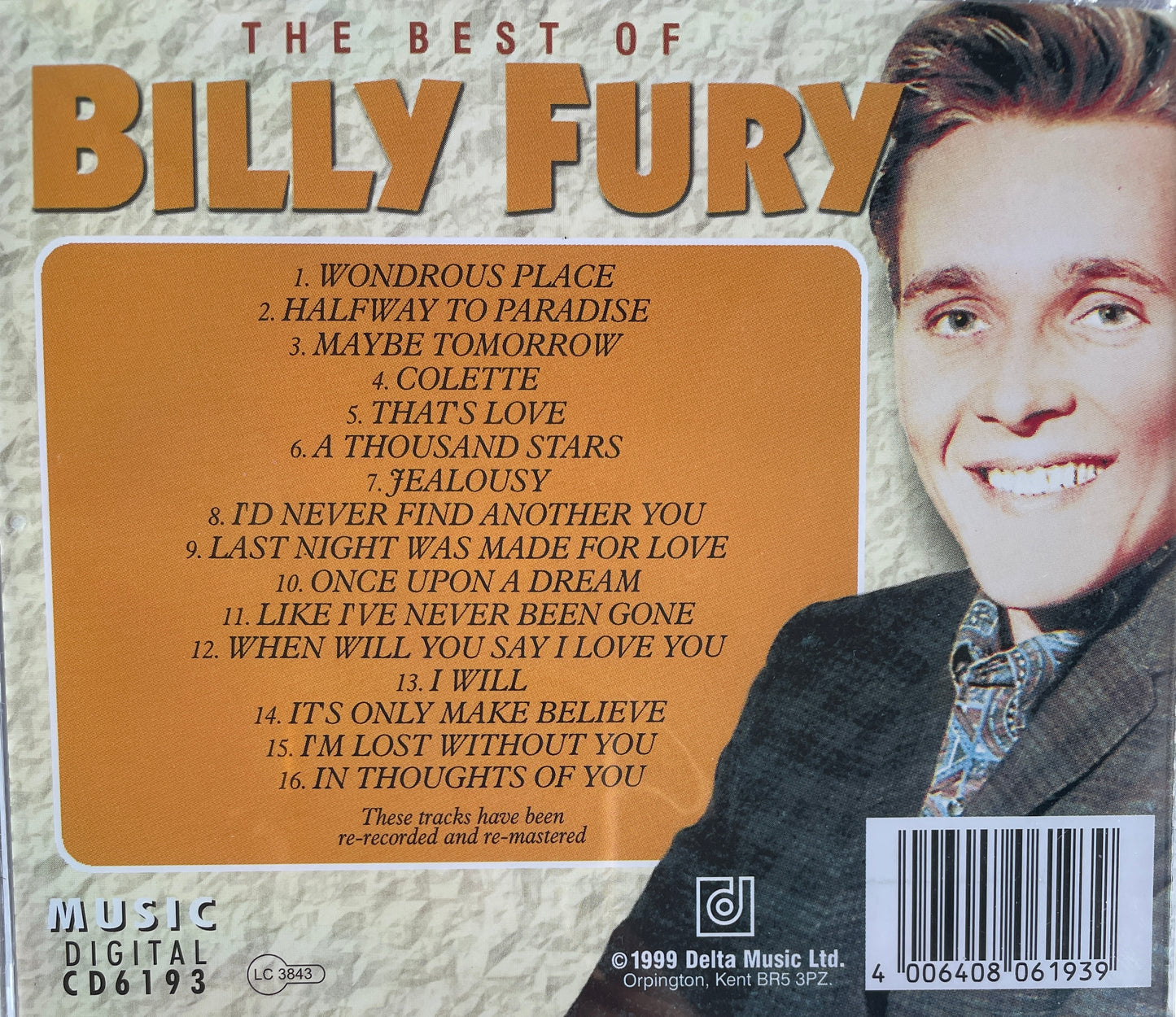 CD - Billy Fury - The Best Of